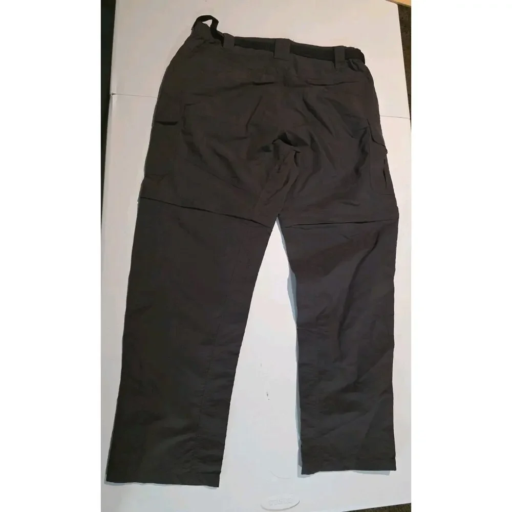 Great Northwest Convertible Cargo Pants Mens 36x30 Black Zip Off Hiking Outdoor